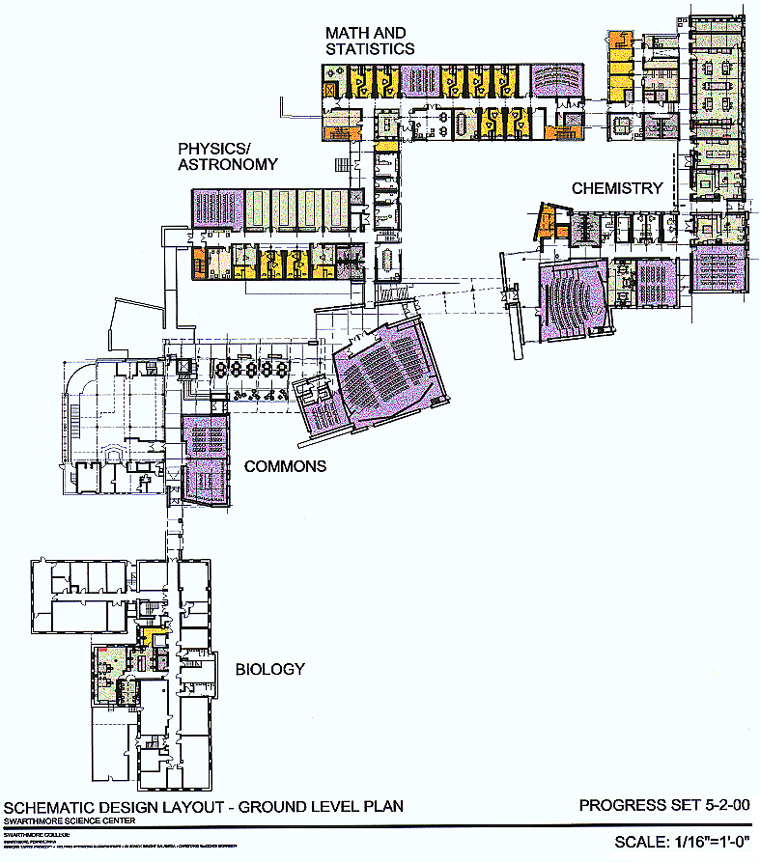 ground floor plan of proposed science center