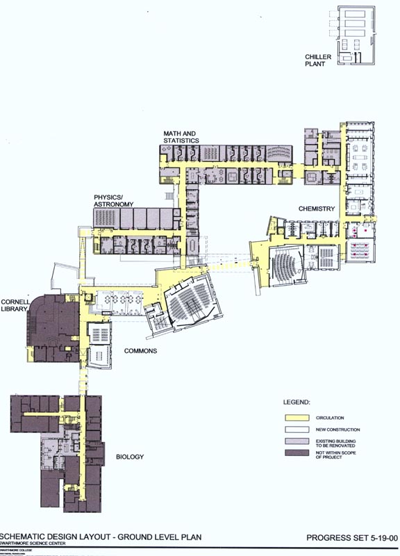 first-floor floor plan of proposed science center