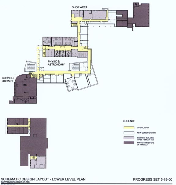 first-floor floor plan of proposed science center