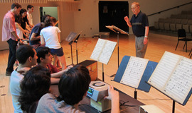 Orchestra 2001 rehearses
