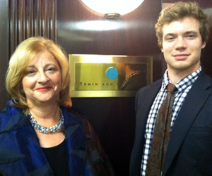 Davia Temin '74 and Ian Anderson '13