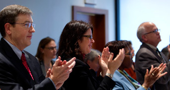 Jim Bock '90, Elizabeth Braun, Thomas Stephenson