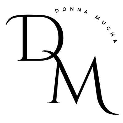 letters D M with name Donna Mucha