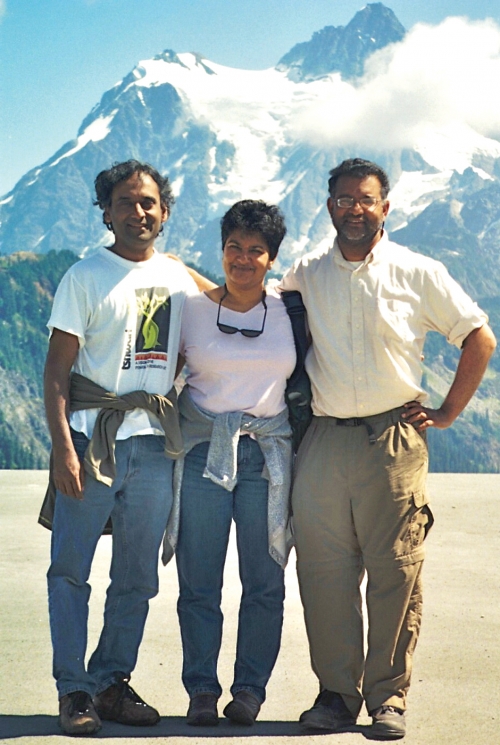 Lingappa siblings at Mount Baker in Washington state.