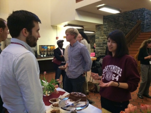 Students at an Alumni Council mixer