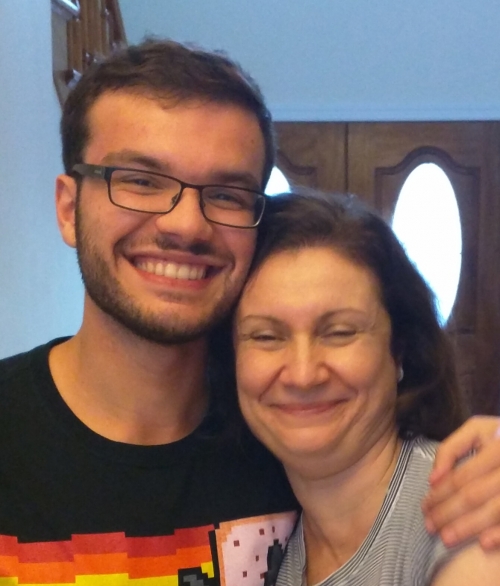portrait of Anthony Chiarenza ’18 and his mother