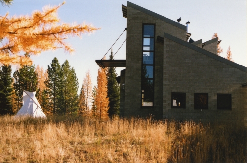 Molly Shepherd's home in Montana, with a teepee out front