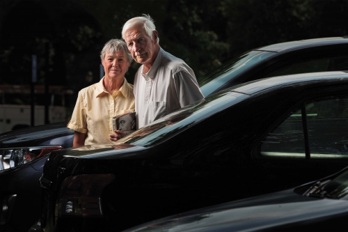 Bonny and John Raines return to campus.