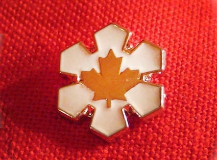 Order of Canada snowflake pin