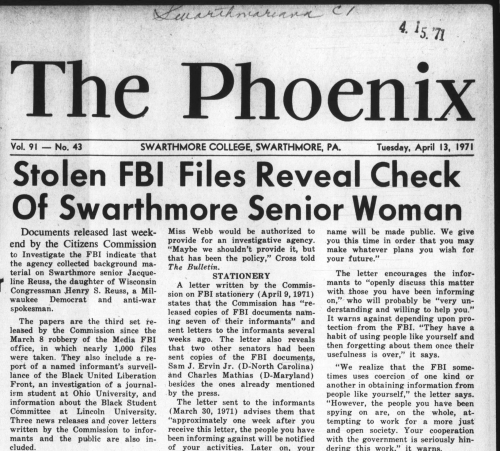 Cover of The Phoenix from April 13, 1971.