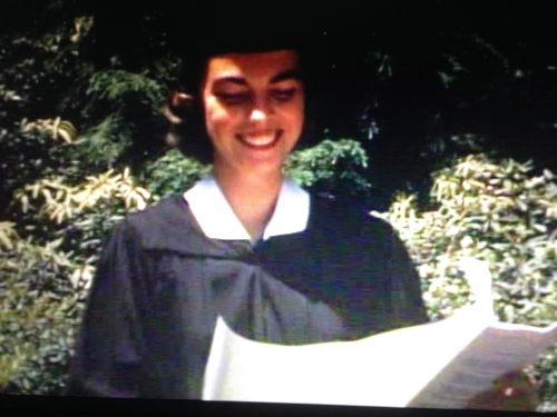 woman in cap and gown