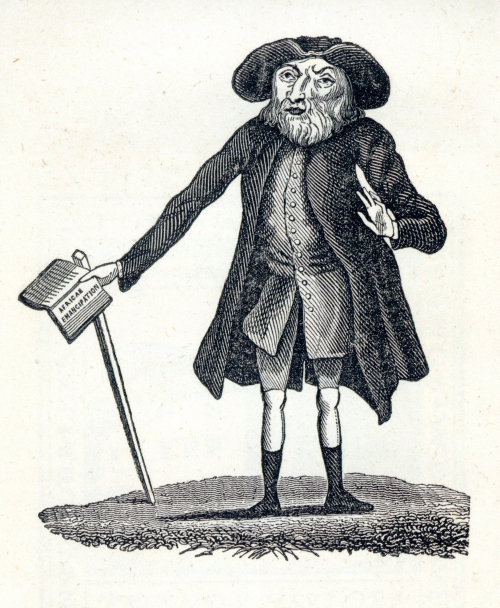 drawing of Benjamin Lay