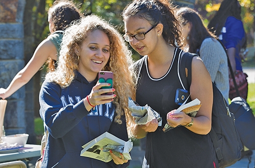 Two female students take a selfie