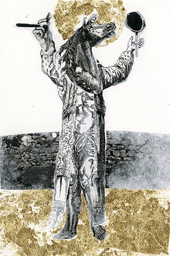 elegant metallic and gold illustration for "Telemachus" from Lewis's book