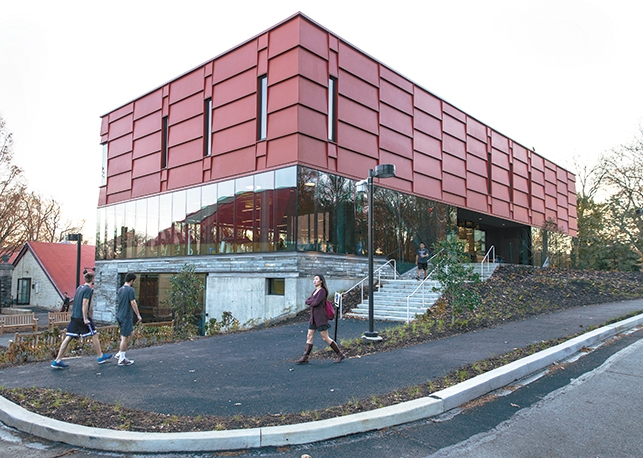 The new Matchbox exterior is a building with red exterior and glass.