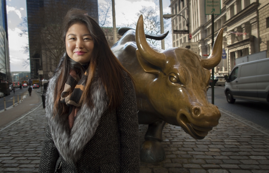 Portrait of Christine Kim ’17. “It’s beautiful to see the mechanics of Redefine Her Street in action.”
