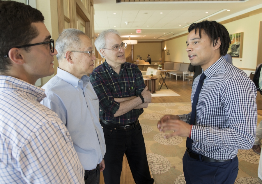 group of men talking 