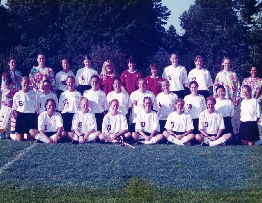 color photo of the 1996 field hockey team