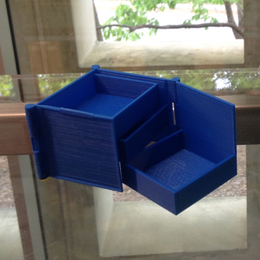 blue 3D printed box