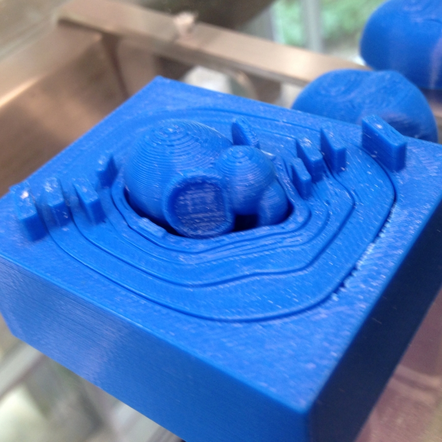 blue 3D-printed elephant-shaped boxes