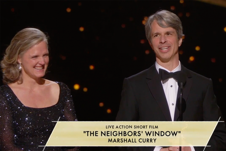 Marshall Curry and his wife at Oscar awards ceremony