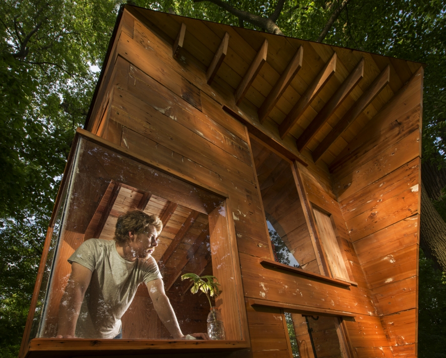 Johnathan Malloy in his cabin.