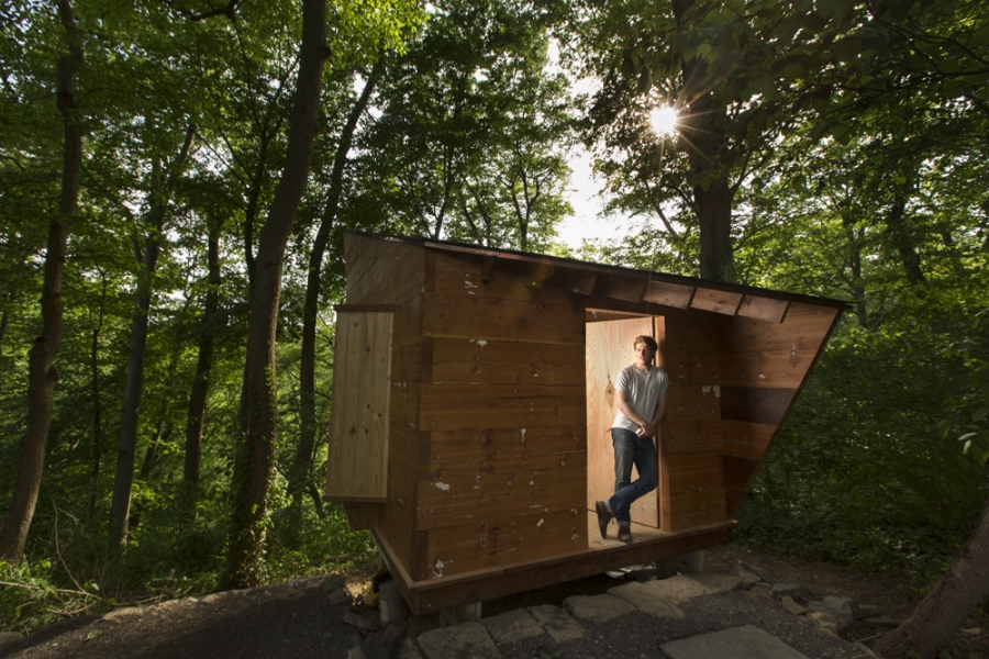 Johnathan Malloy in his cabin.