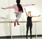 Amelia Estrada ’17 leading a dance class