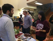 Students at an Alumni Council mixer