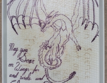 Sharples tray with dragon drawn on it by a student