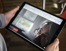 New website on an Ipad