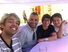 students and teacher in a group 