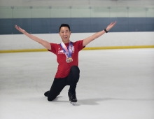 Man on ice rink 