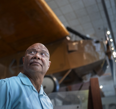 Sidney Clark with plane