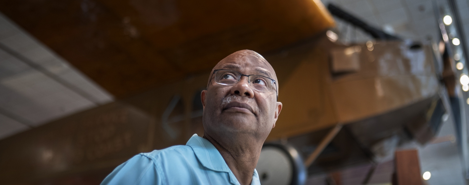 Sidney Clark with plane