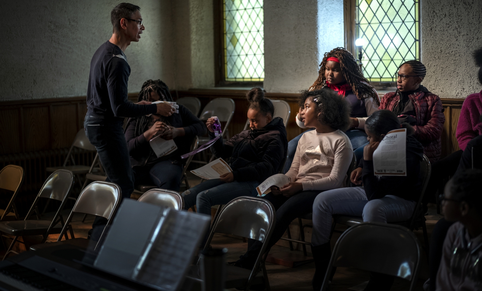 John Alston and choir 