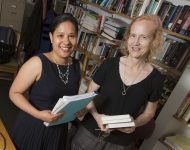  Rashelle Isip ’03 brings order to Professor of English Literature Betsy Bolton’s office life.