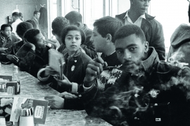 Judy Richardson ’66, H’12, center, sitting in at the Toddle House in 1963 with fellow members of SNCC in Atlanta.