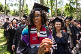 The crowd of Swarthmore Graduates await their turn to receive their diplomas.