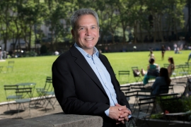 Board chair Tom Spock ’78 in Battery Park.