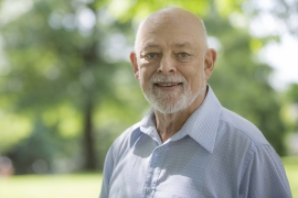 portrait of Bob Freedman ’58 in front of trees