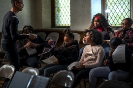 John Alston and choir 