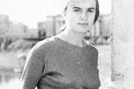 Black-and-white photo of a young Marina Oswald in Minsk