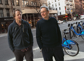 Joel Bach (left) and David Gelber ’63 have such a copacetic partnership that Gelber refers to Bach as “my other wife.”