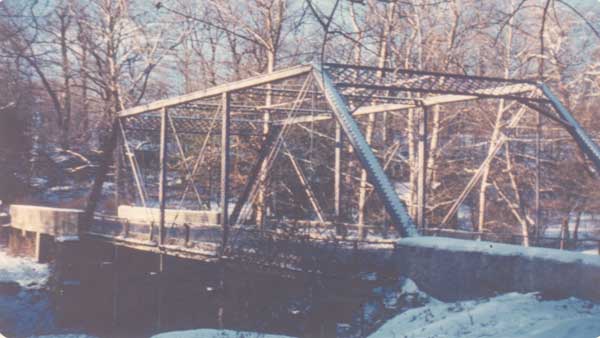 Snowy bridge