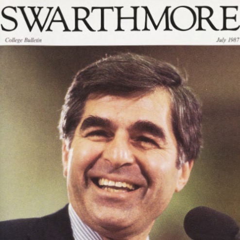 Alumnus Michael Dukakis on the cover of the July 1987 Phoenix newspaper