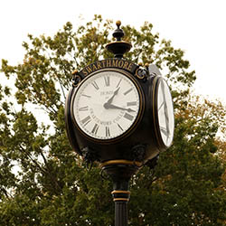 Swarthmore train station clock