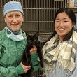 Johanna Lee '23 and Anne Richards '97 at The Cat Doctor of Bedford, Mass.