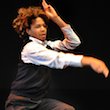 Jumatatu Poe '04, choreographer of Private Places and current member of the Swarthmore faculty performs.