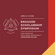 Graphic displaying logo of Lang Center with text that reads "Engaged Scholarship Symposium"